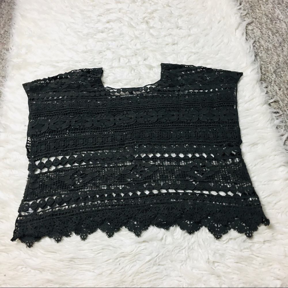 Lane Bryant Bohemian Crochet Olive Green Size 14 - Picture 6 of 13